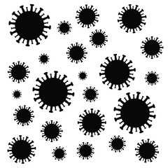Corona Virus pattern vector. Virus pattern background
