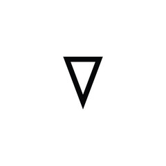 Nabla symbol vector. Vector icon of maths nabla - obrazy, fototapety, plakaty