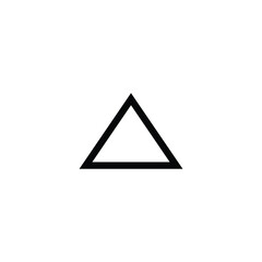 Triangle sign vector. Maths triangle delta icon vector