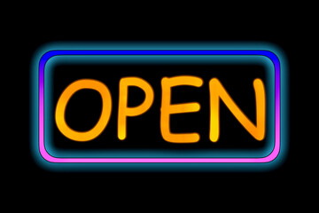 OPENのネオンサイン