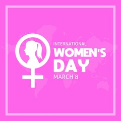 International women's day vector illustration. Suitable for Poster, Banners, background, campaign and greeting. 