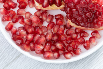 Pomegranate seeds, fresh fruit