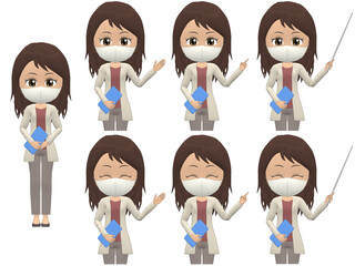 [Presentation B] African American Woman cardigan wavy hair front