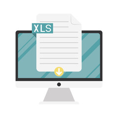 desktop with xls document