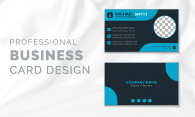 Obraz premium Creative modern business card print template. Double-sided creative business card template.