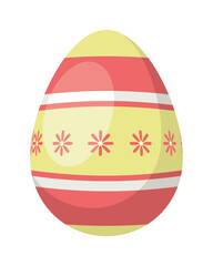 yellow easter egg painted