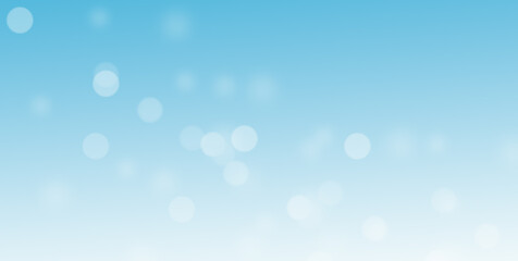 Obraz premium Blue and white bokeh lights image. Sparkling circles abstract background, defocused background