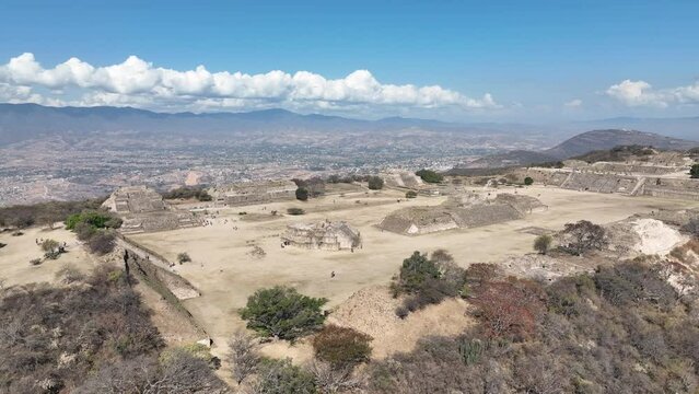 Aerial view of Monte Alban Archaeological site