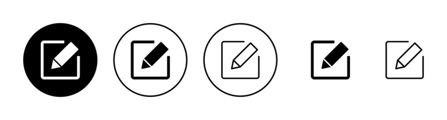 Edit icons set. edit document sign and symbol. edit text icon. pencil. sign up