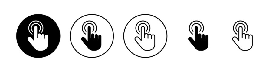 Hand cursor icons set. cursor sign and symbol. hand cursor icon clik