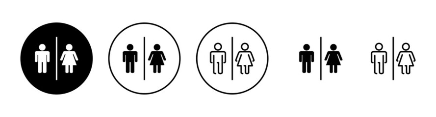 Toilet icons set. Girls and boys restrooms sign and symbol. bathroom sign. wc, lavatory