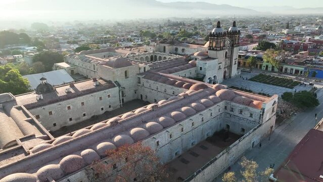 Aerial view of Templo Santo Domingo de Guzman in Oaxaca city, Mexico