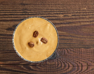 glass of espresso martini cocktail