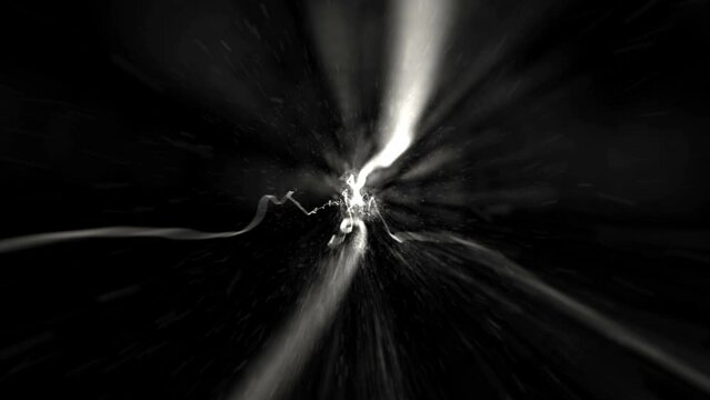 Abstract Exploding Cyberspace Animation, Background, Loop
