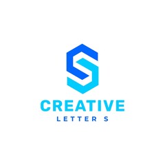 Fototapeta premium Creative letter S logo design vector 