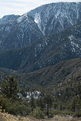 mountains in the snow