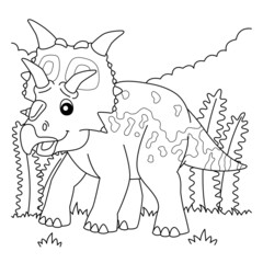Xenoceratops Coloring Page for Kids