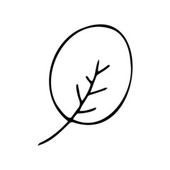 Doodle icon leaf, plant, sprout, garden and vegetable garden icon