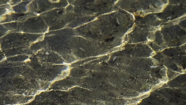 Patterns in water of Chandratal Lake, himachal Pradesh. water ripples during bright sunny day.