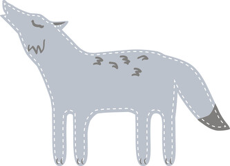 Forest dwellers. Forest animals seamless pattern, cute woodland animal. Flat cartoon fox, bear, deer, sable, horse wolf for children vector print. Wood fauna creatures for wallpaper, textile.