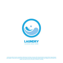 Laundry Logo, Washing Machine, Laundry Washer vector