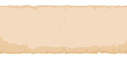 Long stripe of parchment with empty space in cartoon style, Vector illustration