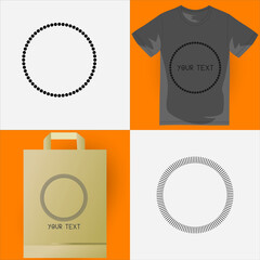 T-shirt and apparel, paper bag vector design.