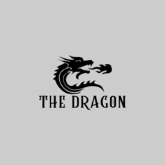 dragon illustration for logo design 