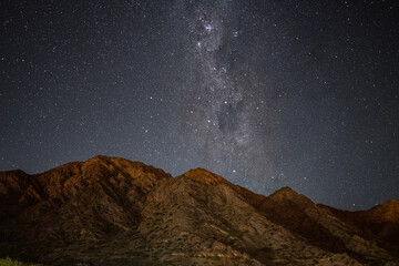 milky way in the andes mountain range mendoza argentina