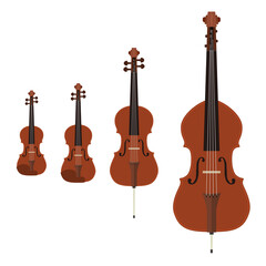 弦楽器のイラスト © kisasage