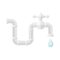 faucet cartoon vector illustration isolated object