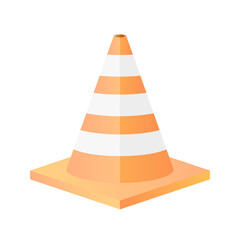 roadblock cartoon vector illustration isolated object