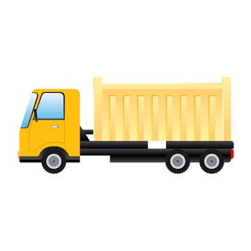 truck transportation cartoon vector illustration isolated object