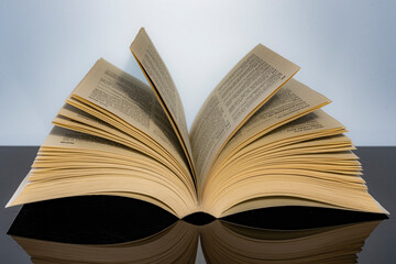 Closeup view of open book