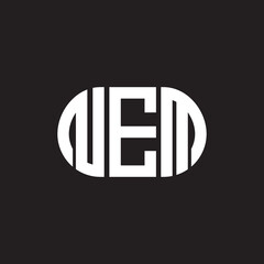 NEM letter logo design on black background. NEM creative initials letter logo concept. NEM letter design.