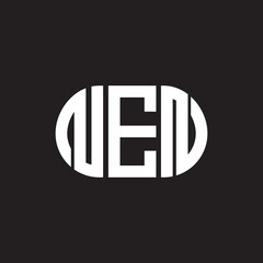 NEN letter logo design on black background. NEN creative initials letter logo concept. NEN letter design.
