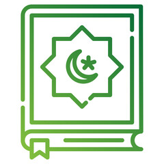 Illustration of Quran book design icon