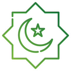 Illustration of Islamic Symbol design icon