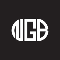 Fototapeta premium NGB letter logo design on black background. NGB creative initials letter logo concept. NGB letter design.