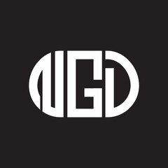 NGD letter logo design on black background. NGD creative initials letter logo concept. NGD letter design.