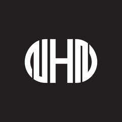 NHN letter logo design on black background. NHN creative initials letter logo concept. NHN letter design.