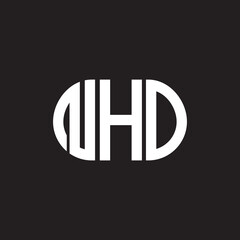 NHO letter logo design on black background. NHO creative initials letter logo concept. NHO letter design.