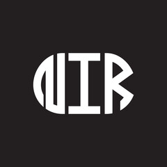 NIR letter logo design on black background. NIR creative initials letter logo concept. NIR letter design.