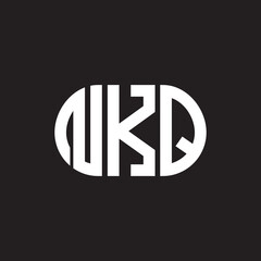NKQ letter logo design on black background. NKQ creative initials letter logo concept. NKQ letter design.