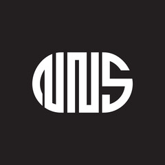 NNS letter logo design on black background. NNS creative initials letter logo concept. NNS letter design.