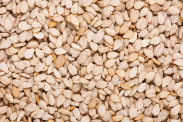 close up of sesame seeds texture background