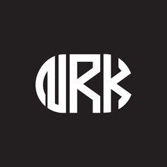 NRK letter logo design on black background. NRK creative initials letter logo concept. NRK letter design.