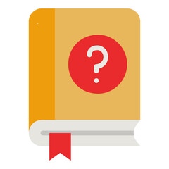 book guide faq flat icon. Can be used for digital product, presentation, print design and more.