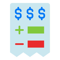 bill invoice payment flat icon. Can be used for digital product, presentation, print design and more.