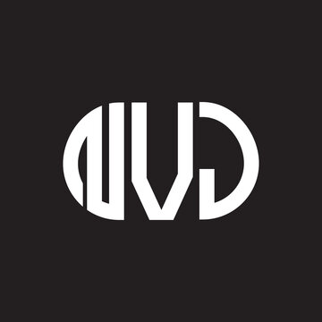 NVJ letter logo design on black background. NVJ creative initials letter logo concept. NVJ letter design.
